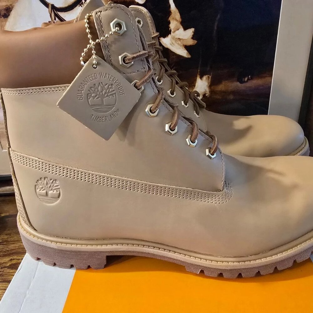 Men's Timberland Premium 6-Inch Waterproof BOOTS Light Brown TB0A2P6WEN21 Sz 11